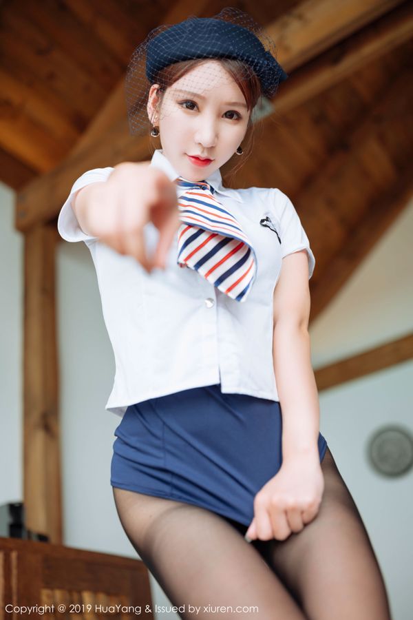 Model Momoko "Black Silk Stewardess Bundling Rope Art" [Ligui Meishu Ligui]