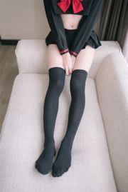 [Campo de viento] NO.119 Super corto sexy uniforme negro seda piernas largas