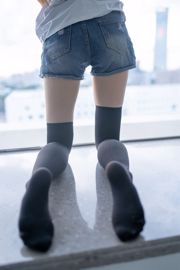 [Wind Field] NO.113 Black silk denim shorts with a small waist