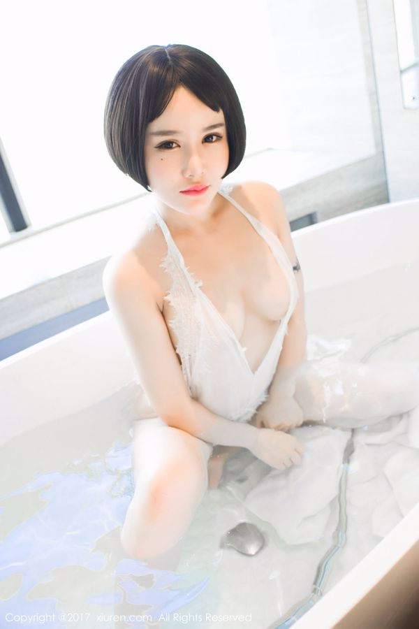 You Hee "Lace Bathtub Wet Body + Pink Embroidered Lingerie" [Xiuren] No.770