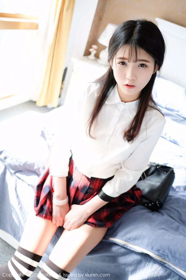Cute Little Ye Zi "Shirt Student Wear + Lace Lingerie Dress Up" [优星馆UXING] VOL.046
