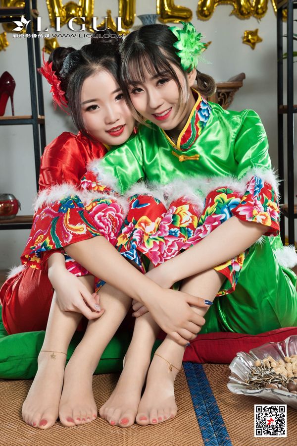 Yuanyuan y Yumei "Bienestar del pie de seda de Año Nuevo" [丽 柜 Ligui] Belleza de Internet