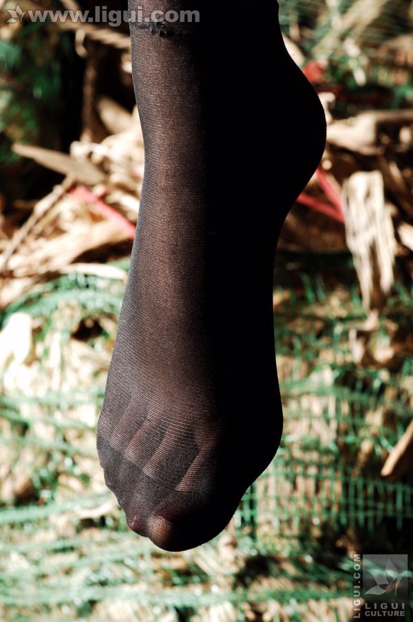 Modelo Yiyuan "Tema de paquete de tentación de seda negra" [丽 柜 美 ​​束 LiGui] Foto de hermosas piernas y pies de jade