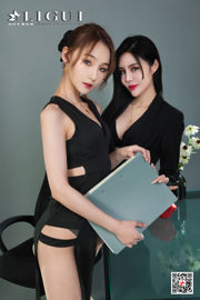 [丽柜Ligui] Internet Beauty Model Lianger & Xinxin