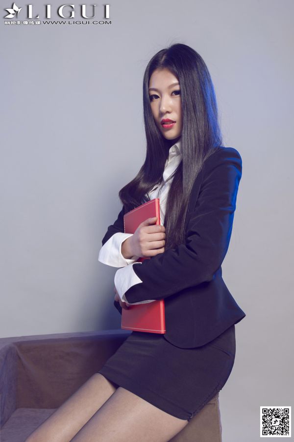 Model Jiayi "Grey Silk High-heeled Secretary" Complete Works [丽柜LiGui] Beautiful Legs and Jade Foot