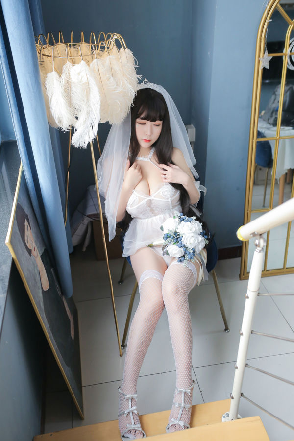 [COS Welfare] Busty Cat Nine Sakura-Vestido de novia de pelo largo