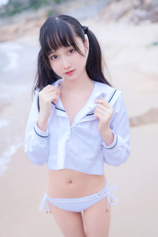 [Beauty Coser] Mu Mianmian OwO "Bikini blanco junto al mar"