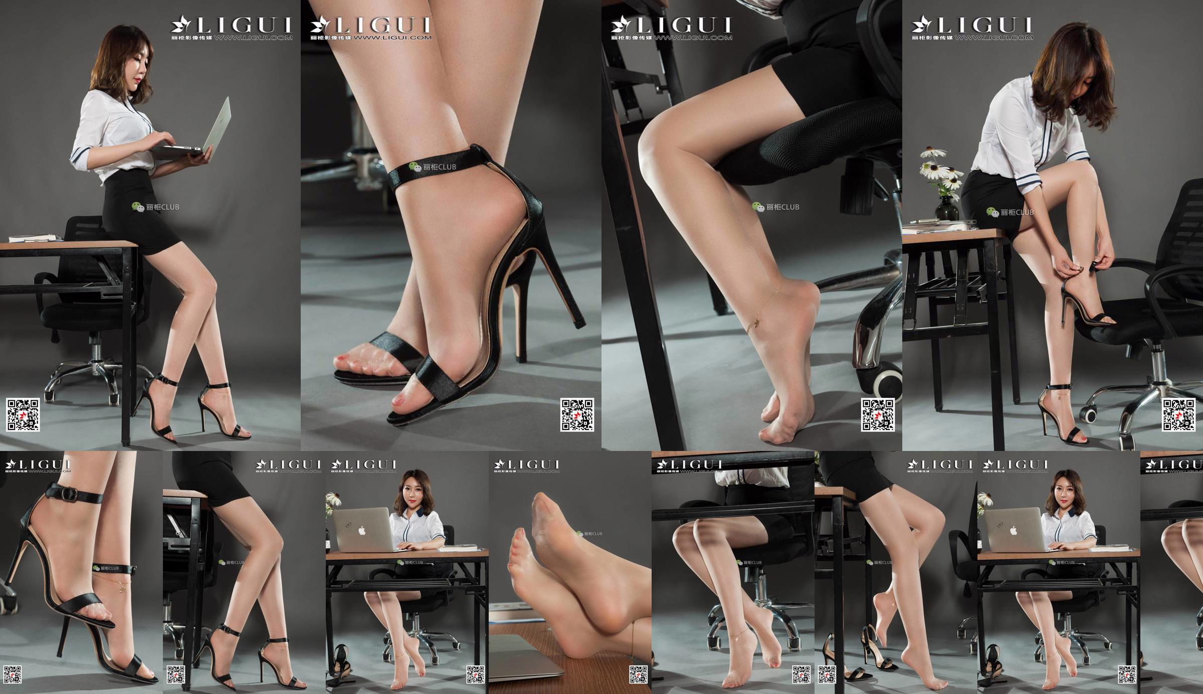 นางแบบขา Li Mengying "High Heels and Beautiful Feet" [LIGUI] Internet Beauty No.0446f0 หน้า 25