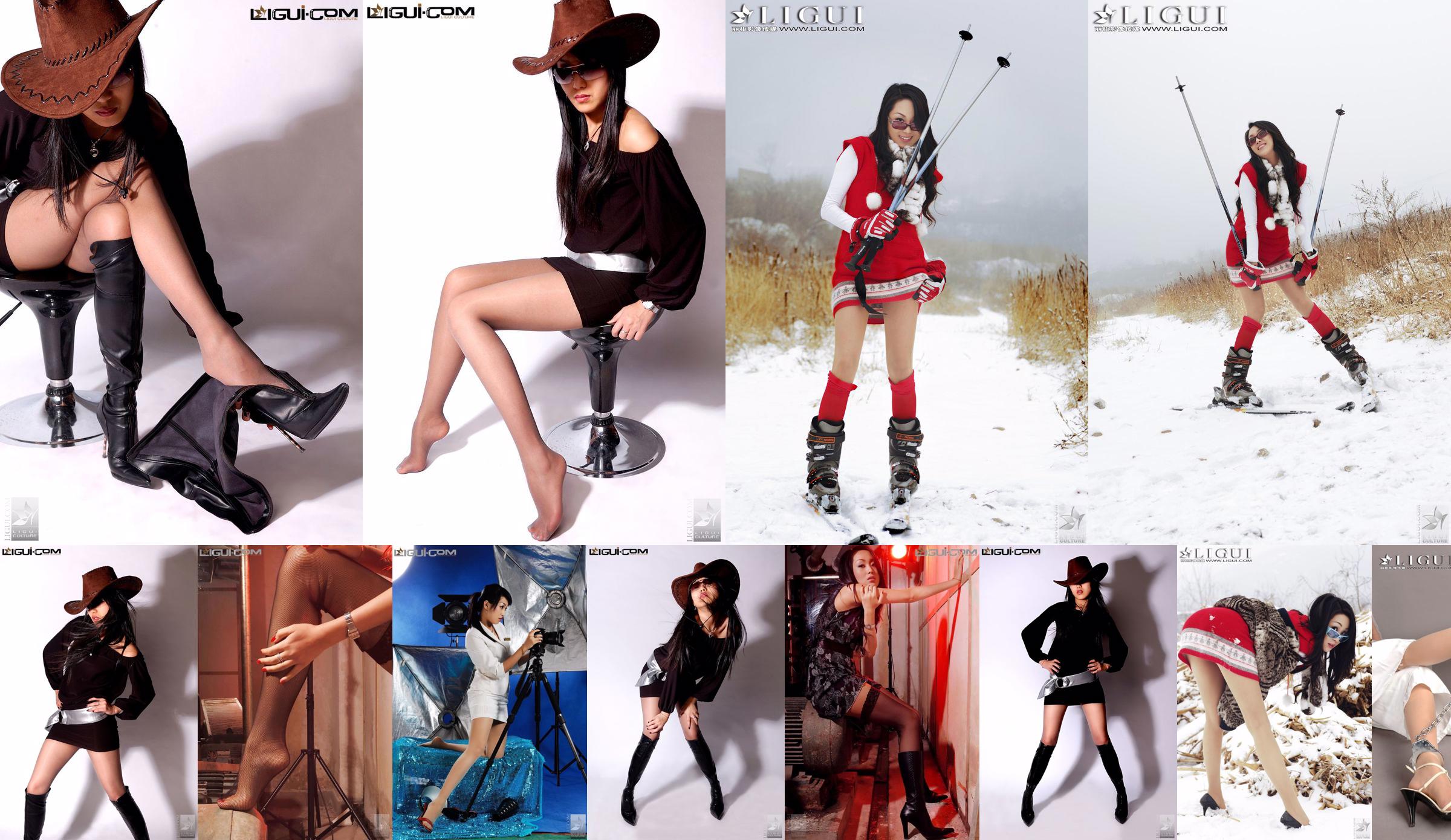 Górna i dolna kolekcja modelki Linda „Snow Girl Silk Foot Show” [丽 柜 LiGui] Zdjęcie pięknych nóg i nefrytowych stóp No.9de563 Strona 32