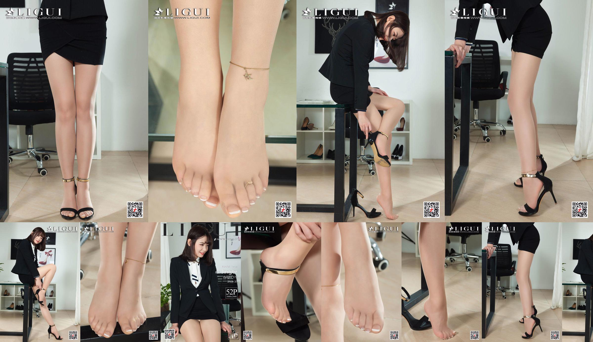 Model nogi Jinger "Biurowe pończochy mięsne Piękne nogi OL" [Ligui Ligui] No.e370c5 Strona 1