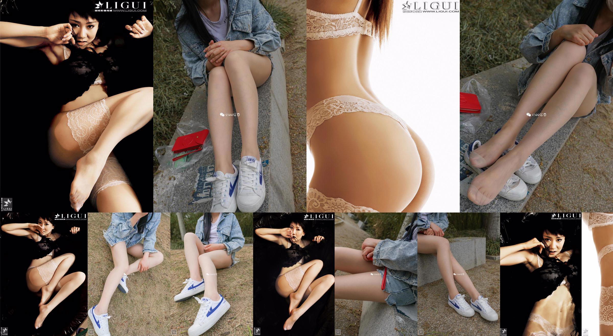 [丽 柜 贵 足 LiGui] Modèle Mengmeng "Lace Stunner" Belles jambes et pieds soyeux Photo Photo No.0d3d3b Page 5
