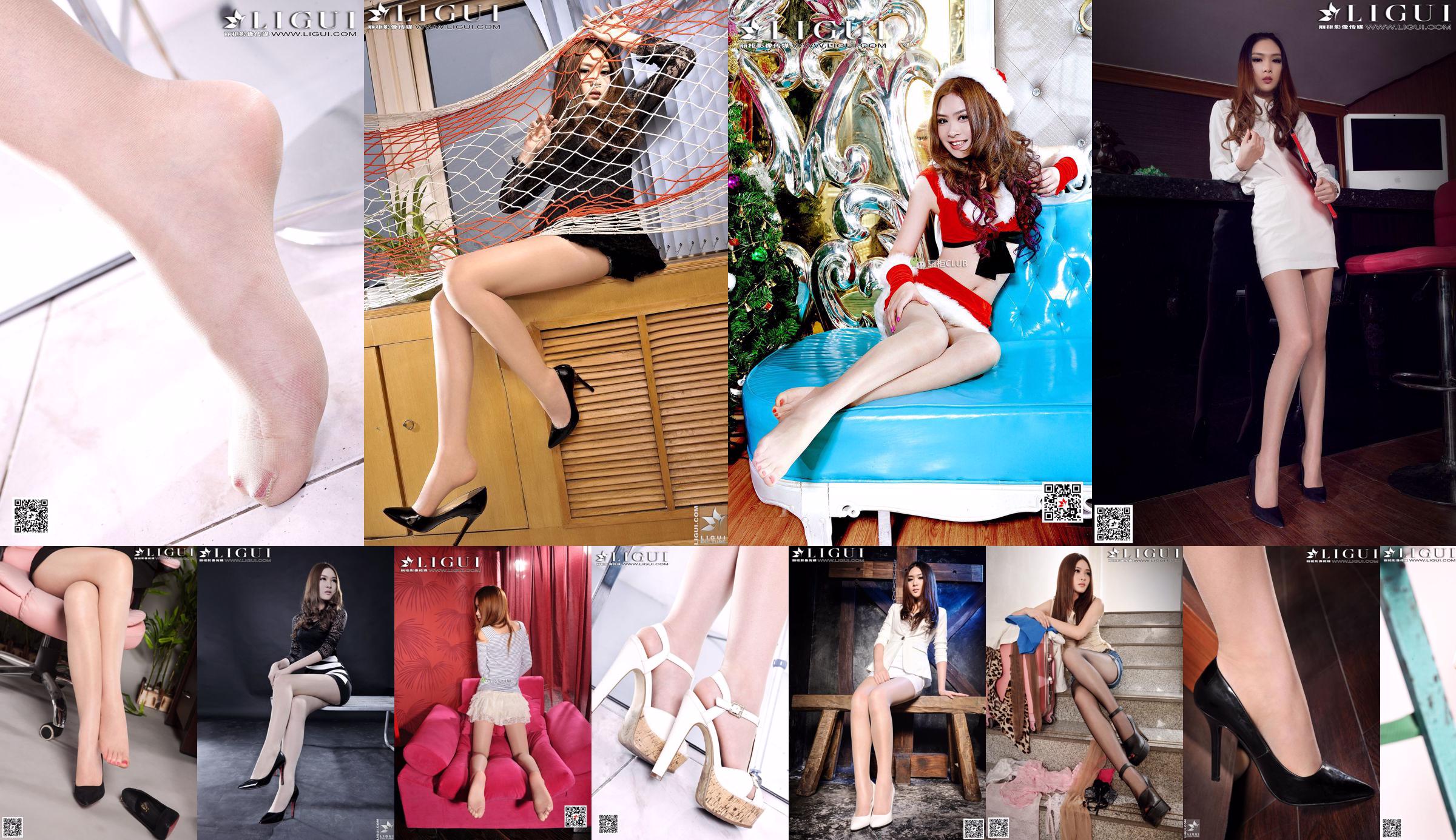 [丽 柜 LiGui] Model Yoona "Stopy na wysokich obcasach na sofie" Zdjęcie z pięknymi nogami i nefrytowymi stopami No.f64e0b Strona 1