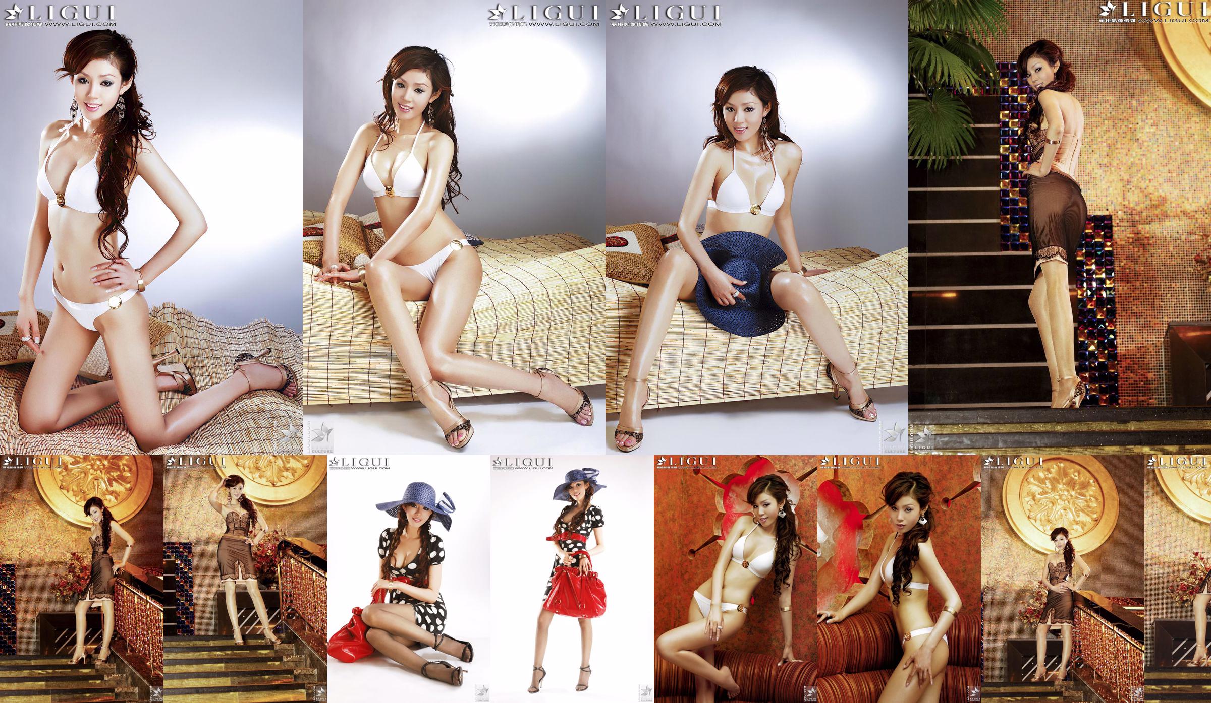 [丽 柜 LiGui] "Bikini + Robe" du modèle Yao Jinjin, belles jambes et pieds soyeux Photo Picture No.48b396 Page 8