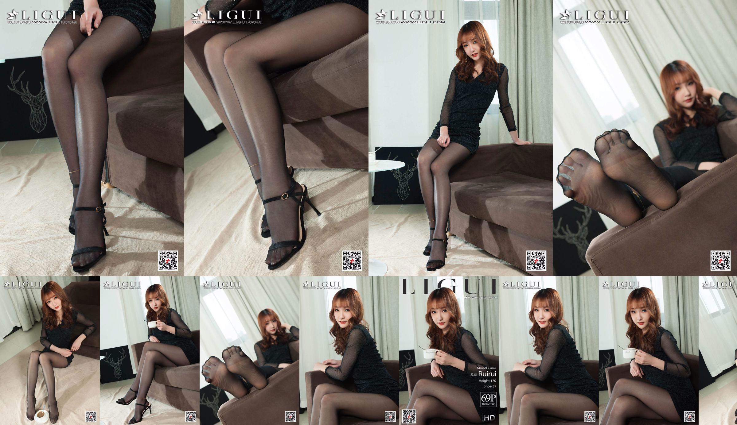 Model Ruirui „Piękne nogi i nefrytowe stopy w czarnych pończochach” [Ligui Ligui] No.b1c428 Strona 2