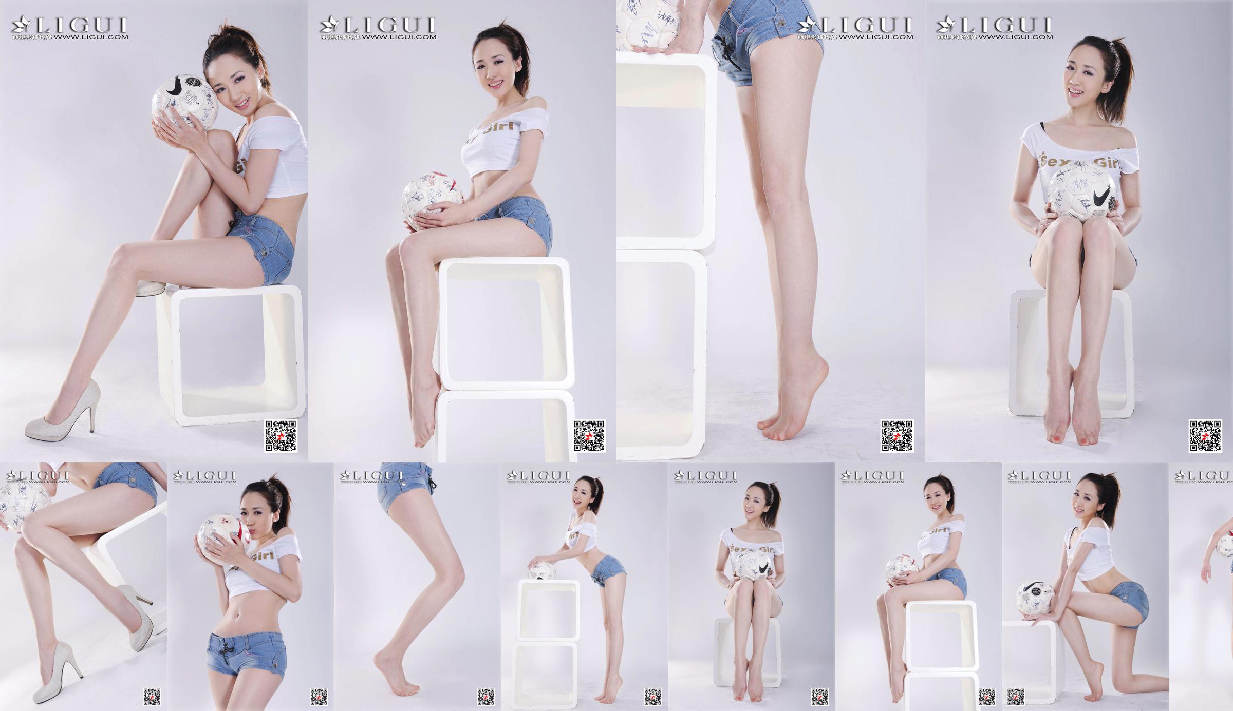 모델 Qiu Chen "Super Short Hot Pants Football Girl"[LIGUI] No.6e7751 페이지 28