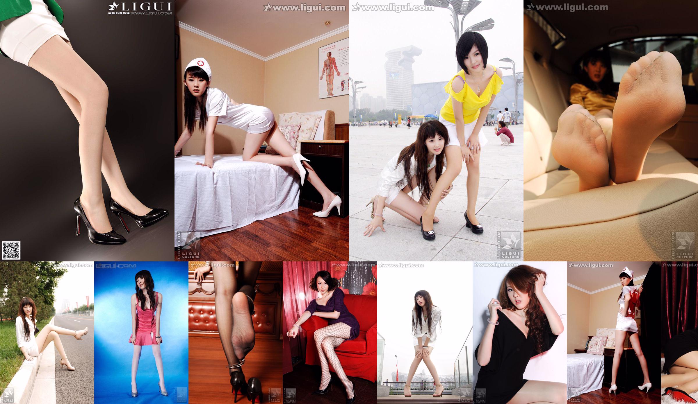 Model Feifei "Brows Trapped in Luxury Club" [丽柜美束LiGui] Photo stockings with jade feet No.b69247 Page 1