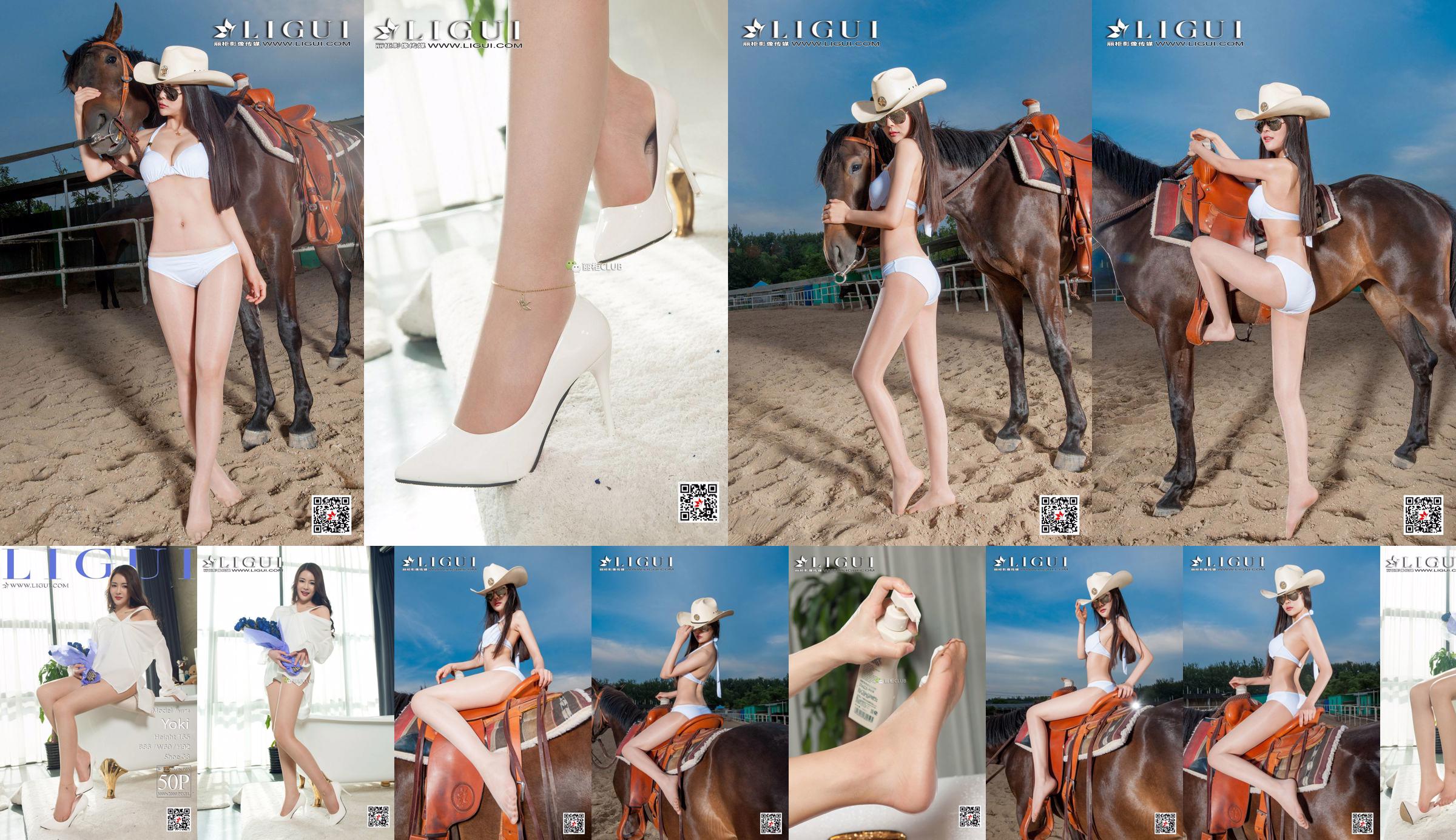 Модель ноги Йоки "Девушка в бикини" [丽 柜 Ligui] Интернет-красотка No.92f195 Страница 31